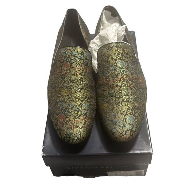 Giorgio Brutini‎ Men's Clifton Loafer 13 Black/Gold 179601-4 - Picture 1 of 7